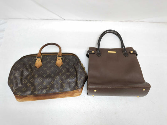 (10463_0003) LOUIS VUITTON Monogram Louis Vuitton Burberry Bag 2 Pieces Tote Bag