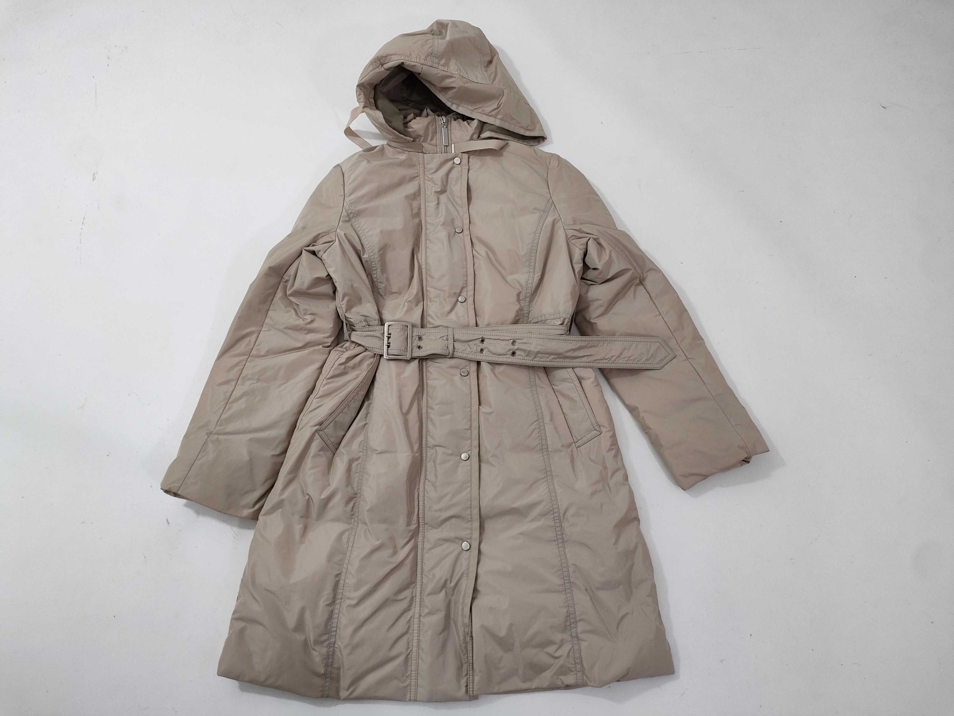 Aquascutum / Hooded Down Coat / Beige Coat