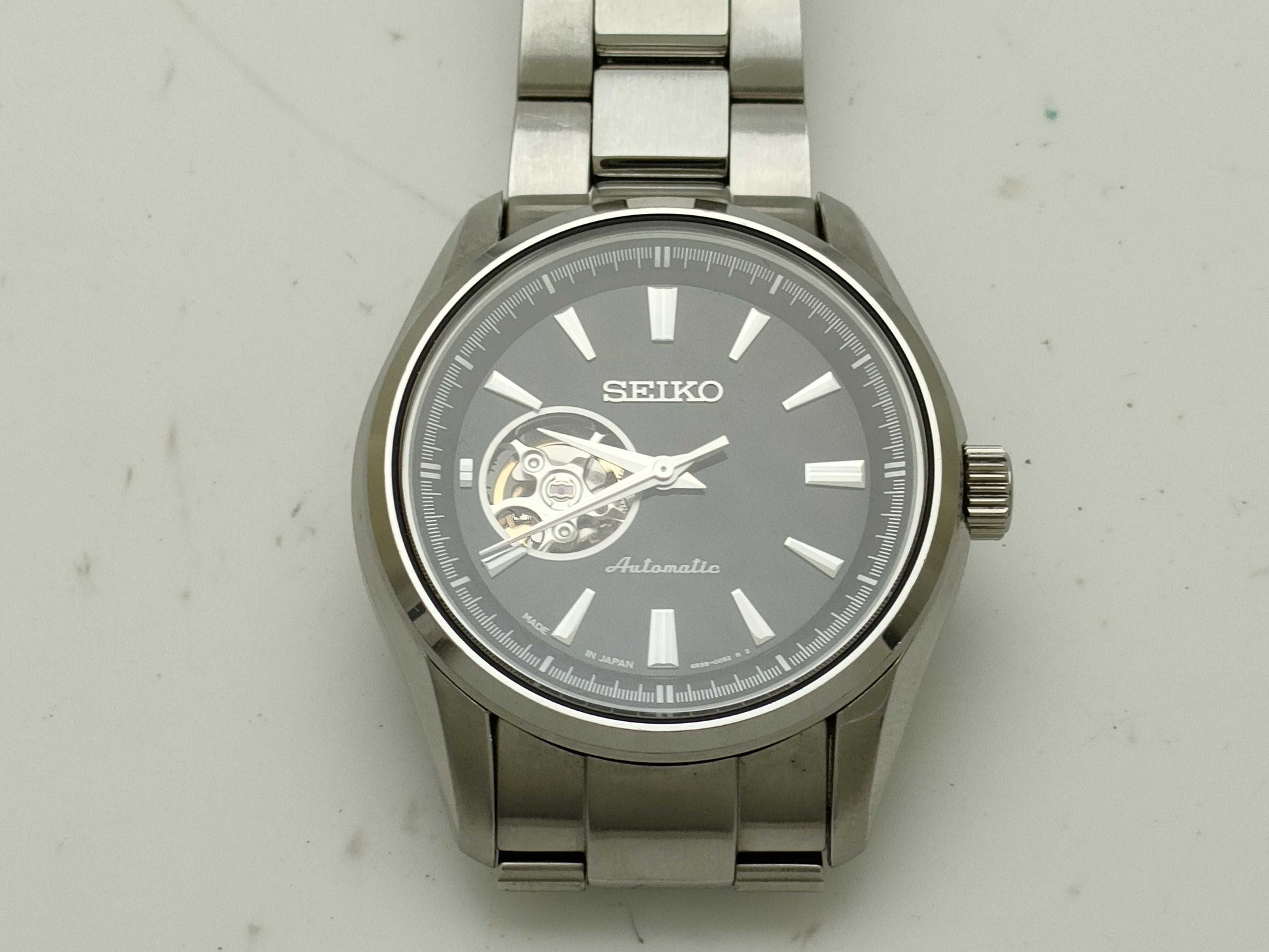 SEIKO 4R38 00S0 Black Dial Men's Watch