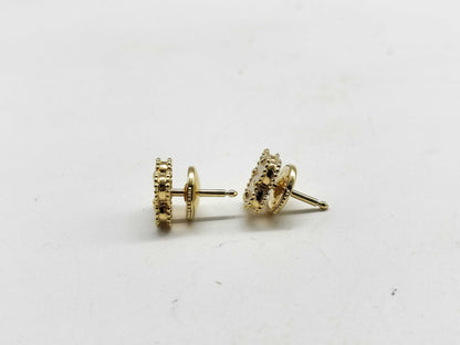 Van Cleef & Arpels Sweet Alhambra Shell Earrings in Yellow Gold 750, 2.5g 