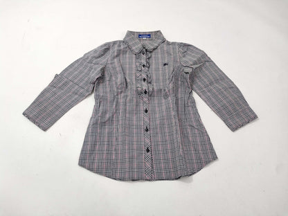 BURBERRY Blue Label Check Frill Shirt