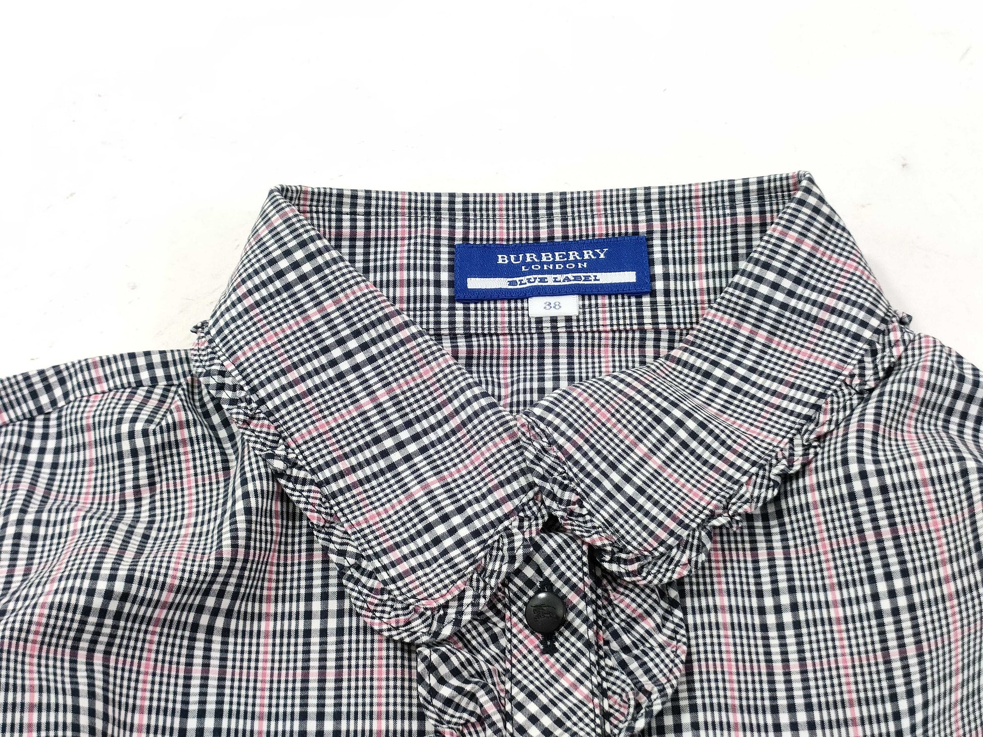 BURBERRY Blue Label Check Frill Shirt
