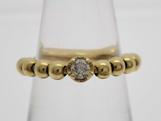 D0.10ct K18/METAL 1.6g Ring 