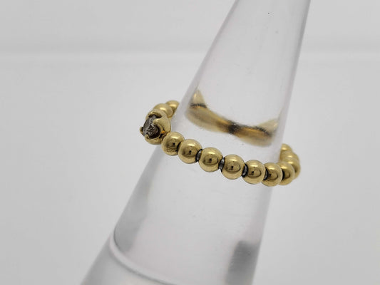 D0.10ct K18/METAL 1.6g Ring 