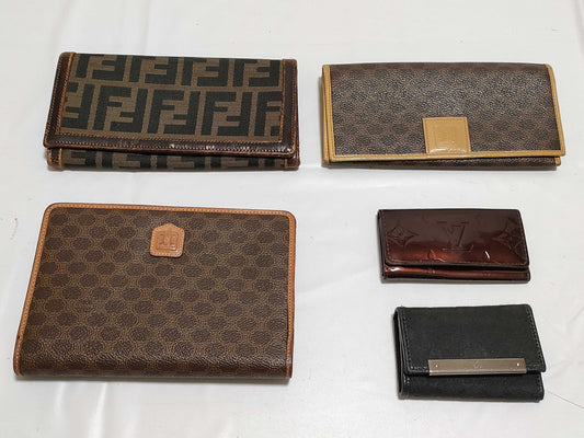 FENDI Zucca pattern Zucca Selleria/Louis Vuitton/Gucci etc. Wallet/Key case 5-piece set