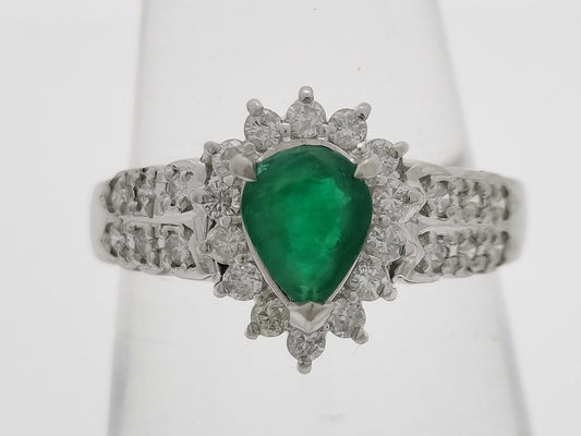 E0.53ct D0.31ct Pt900 4.7g Ring 
