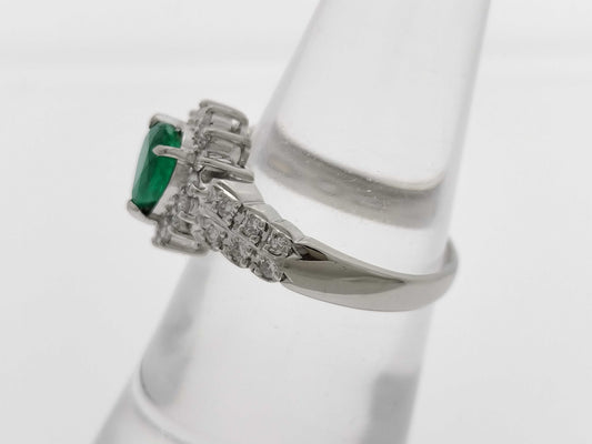 E0.53ct D0.31ct Pt900 4.7g Ring 