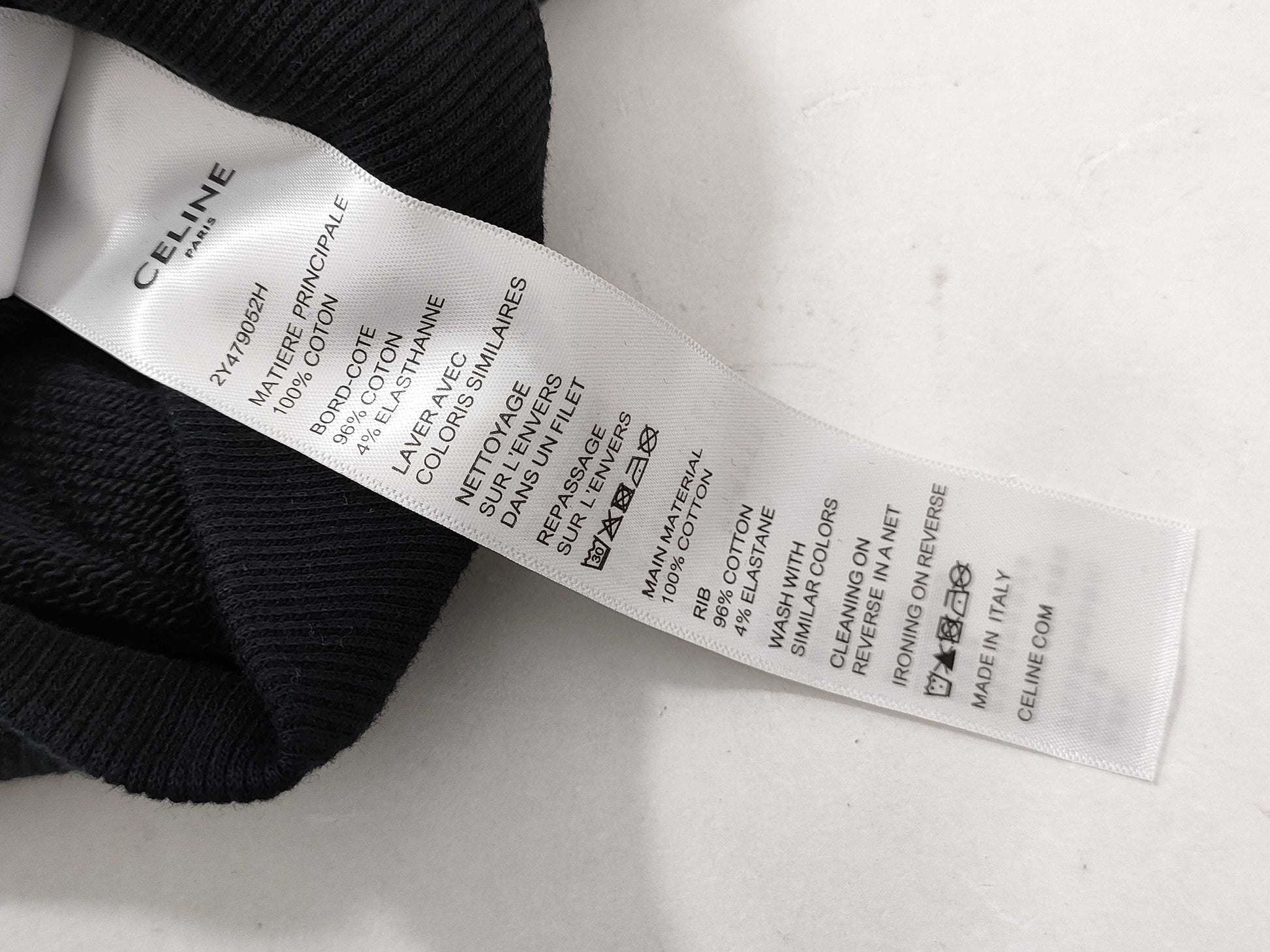 CELINE Hoodie Hedi Slimane Logo Checker Other Apparel