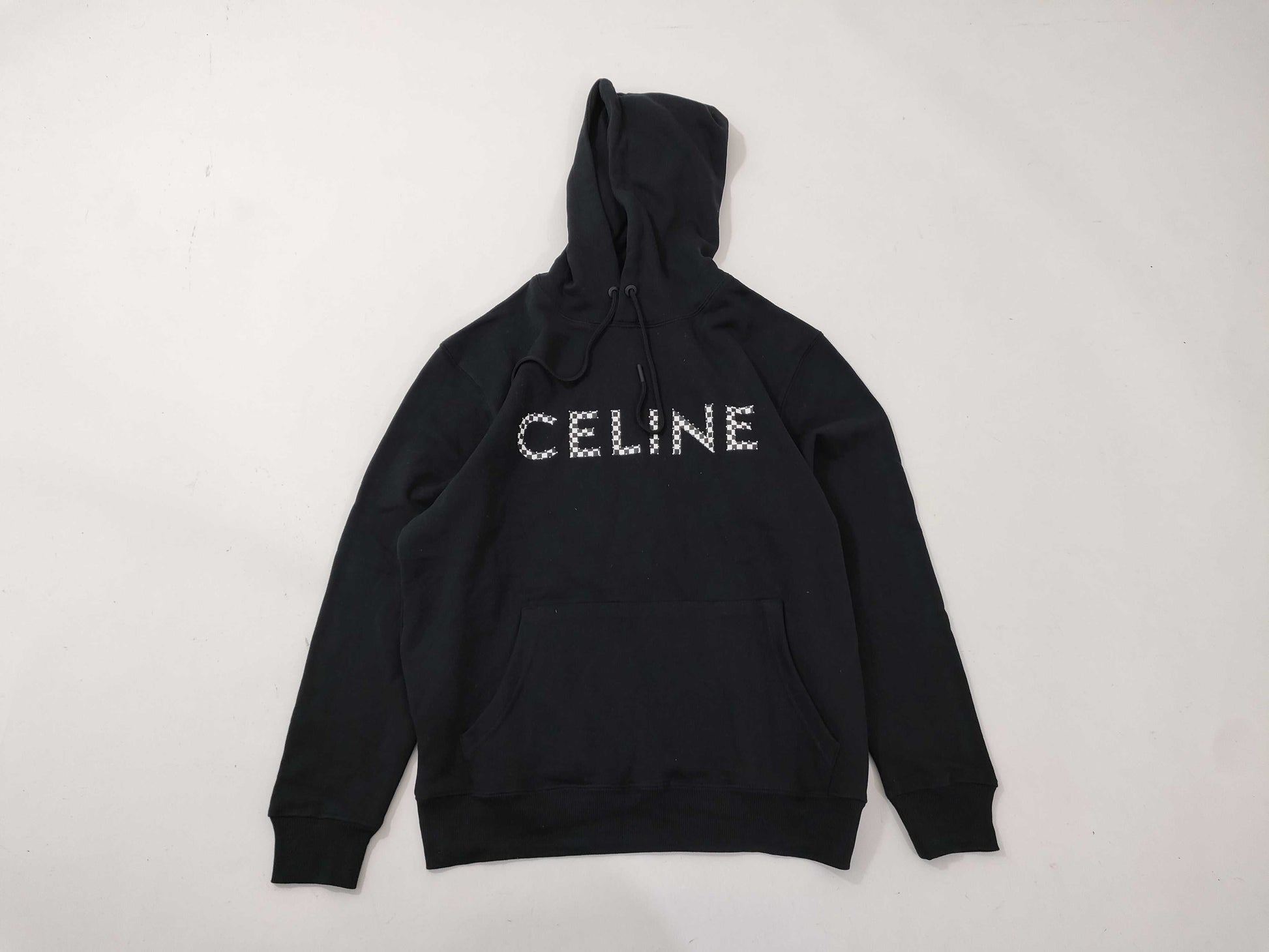 CELINE Hoodie Hedi Slimane Logo Checker Other Apparel