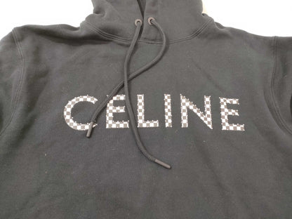 CELINE Hoodie Hedi Slimane Logo Checker Other Apparel