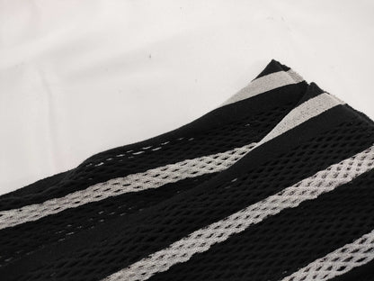 ISSEY MIYAKE see-through black and white dress