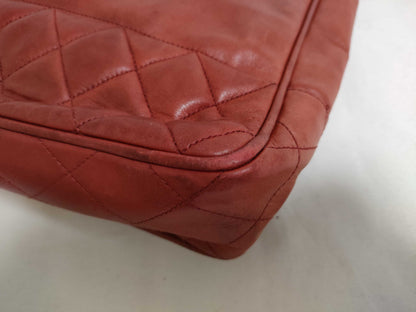 CHANEL Lambskin Chain Tote Bag Shoulder Bag