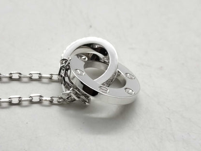 Cartier Love Circle Diamond WG Au750 5.6g Necklace 