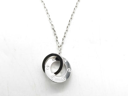 Cartier Love Circle Diamond WG Au750 5.6g Necklace 