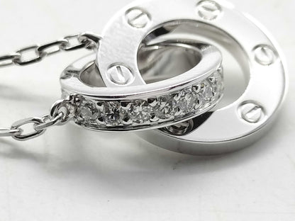 Cartier Love Circle Diamond Necklace in WG Au750, 5.6g 