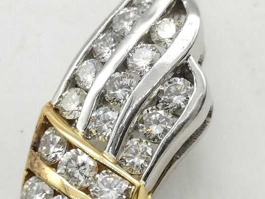 D1.06ct Pt900/K18 5.1g Pendant Top 