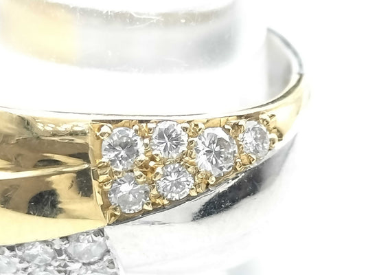 D0.29ct K18/Pt900 8.3g Ring 