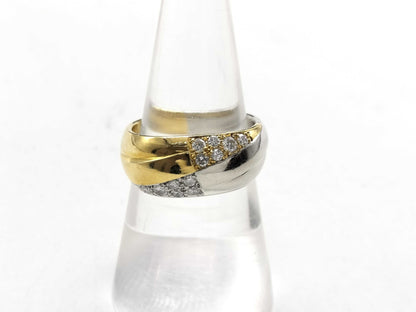 D0.29ct K18/Pt900 8.3g Ring 