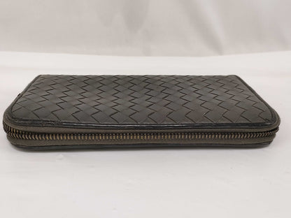 BOTTEGA VENETA Long Wallet, Round Zip, Khaki