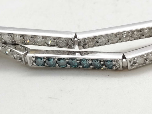 D1.00ct K18WG 8.9g Bracelet/Bangle 