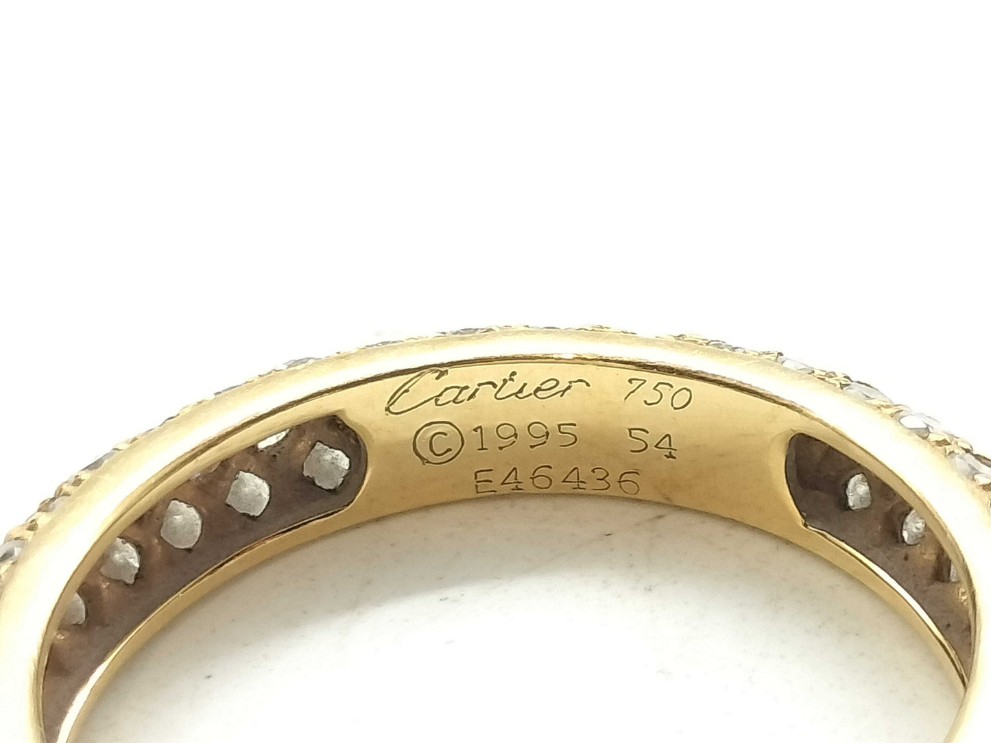 Cartier Mr. Mister #54 Diamond YG 750 3.3g Ring 