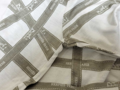 HERMES Bordic Ribbon White/Gray T-shirt