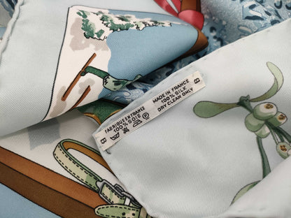 (10462_0081) HERMES Carre 90 Neige dAntan Scarf