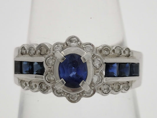 S0.77ct D0.17ct Pt900 5.6g Ring 