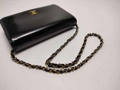 CHANEL Enamel Chain Shoulder Bag