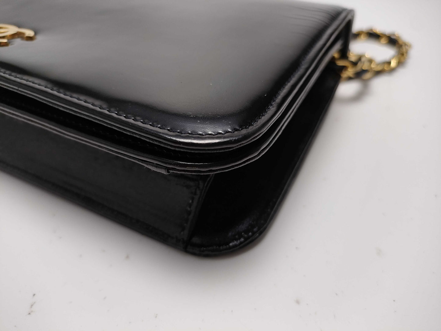 CHANEL Enamel Chain Shoulder Bag