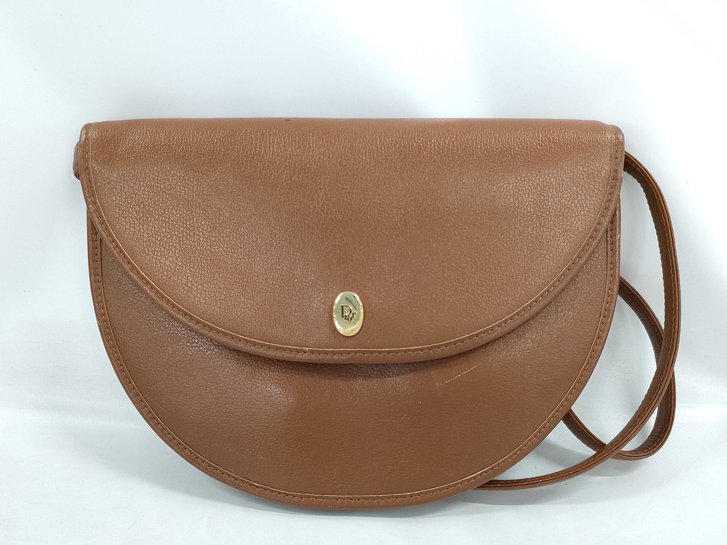 Dior Brown Leather Shoulder Bag