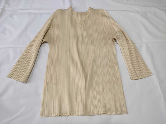 PLEATS PLEASE Zebra Ensemble in Beige Other Apparel