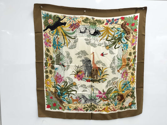 (10463_0058) GUCCI Animal Scarf