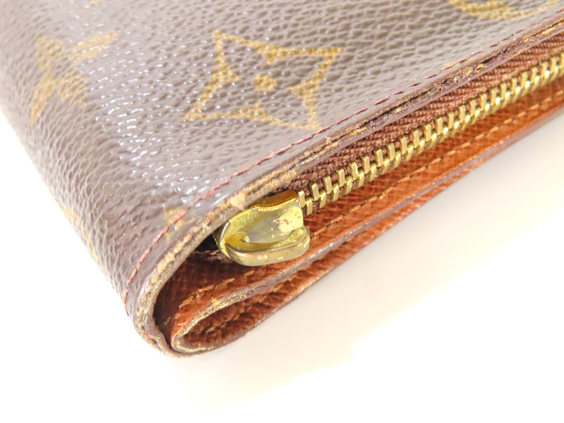 LOUIS VUITTON Monogram Poignier/Epi Wallet with Name Tags
