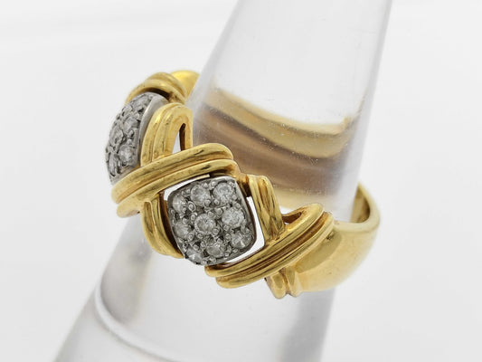 D0.50ct K18/Pt900 9.6g Ring 