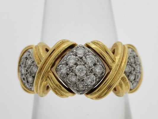 D0.50ct K18/Pt900 9.6g Ring 