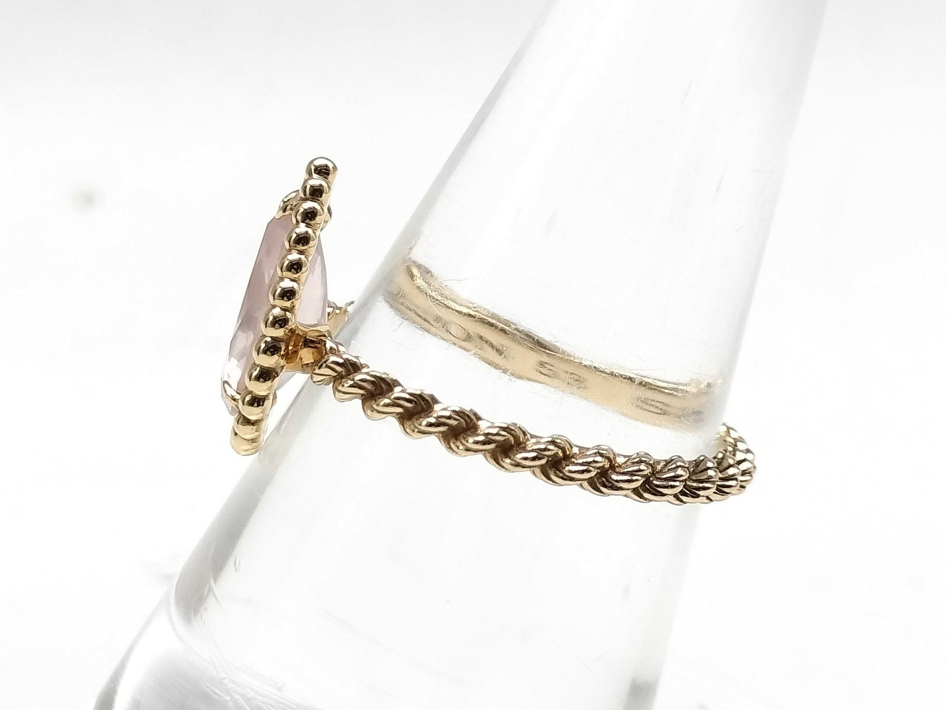 BOUCHERON Serpent Bohème #53 Quartz PG Au750 2.4g Ring 