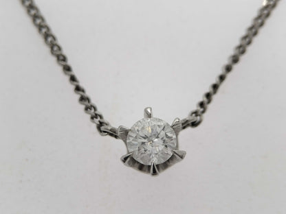 D0.20ct Pt850 2.7g Necklace 