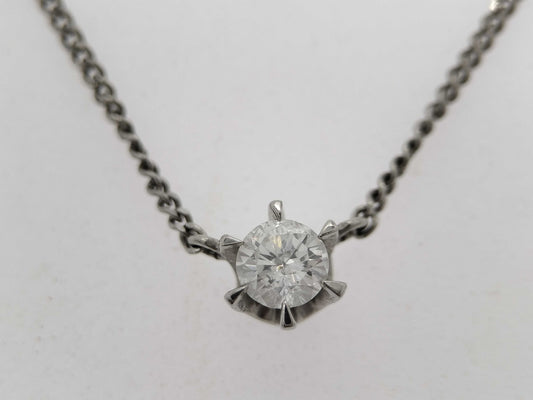 D0.20ct Pt850 2.7g Necklace 