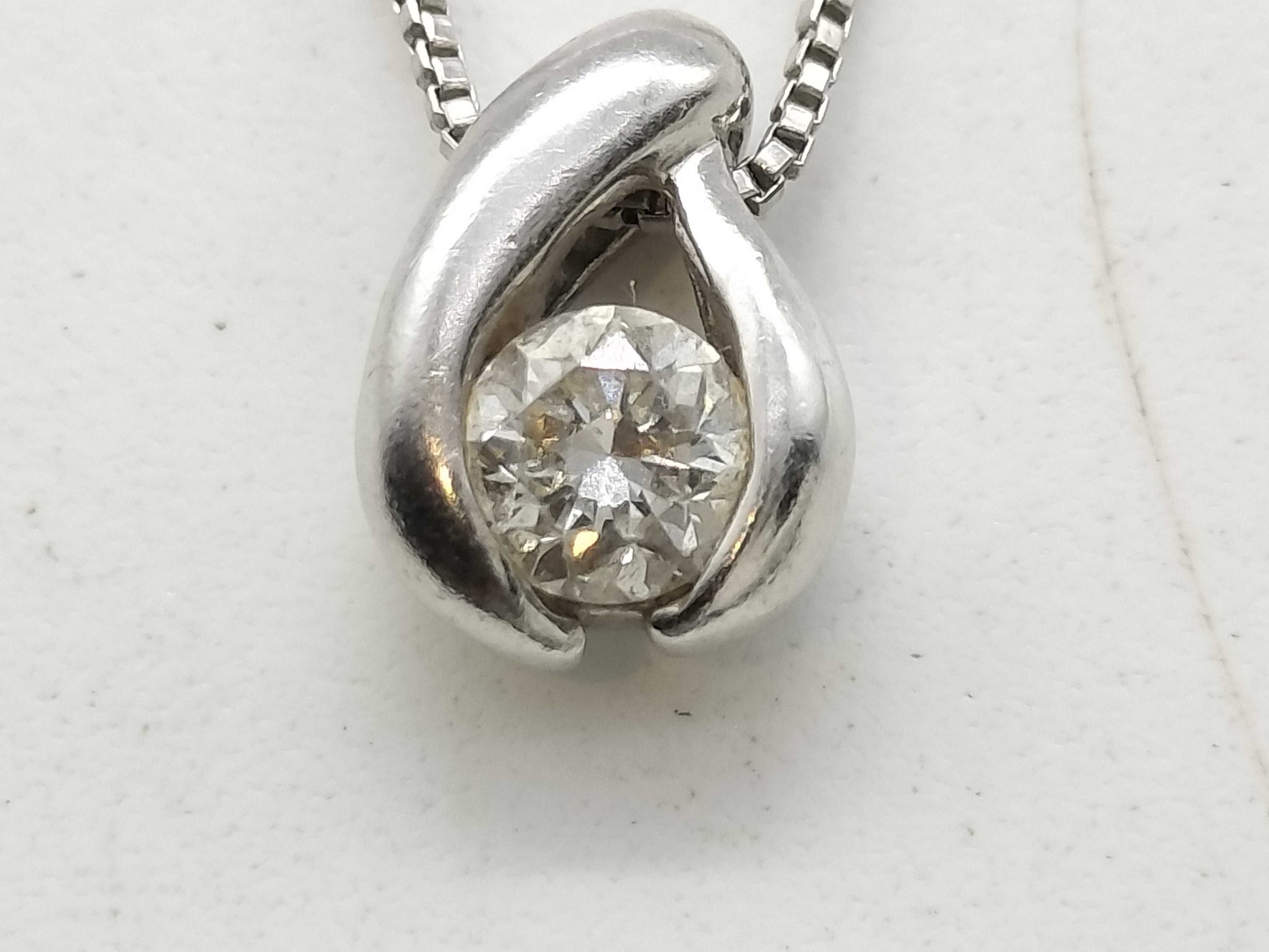 D0.214ct Pt900/Pt850 2.8g Necklace 