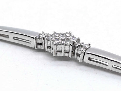 D0.18ct K18WG 6.7g Bracelet/Bangle 