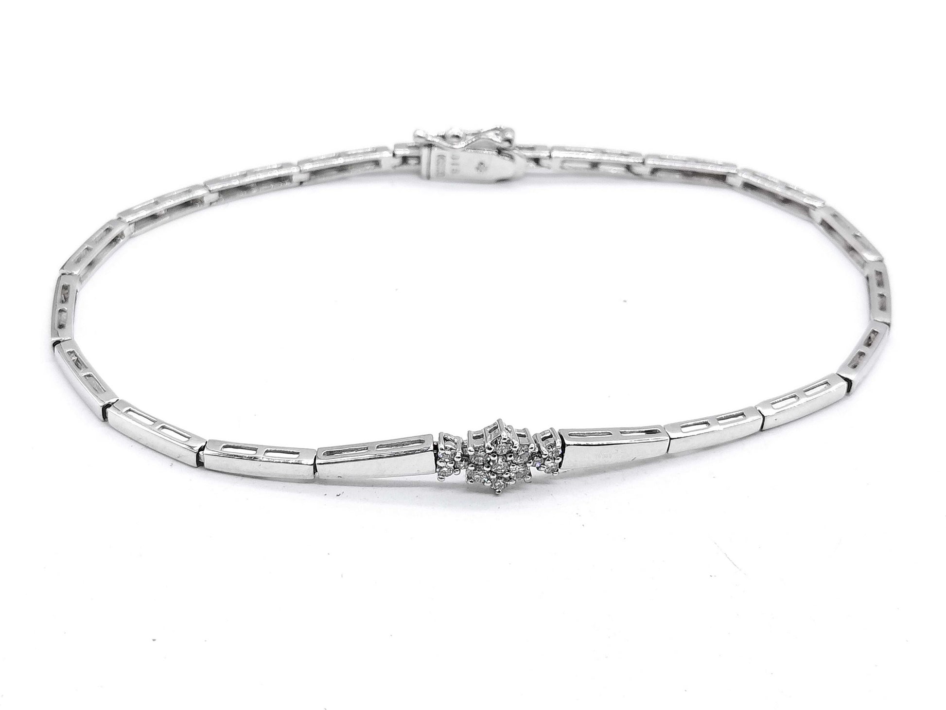 D0.18ct K18WG 6.7g Bracelet/Bangle 