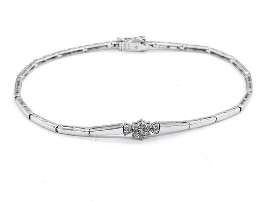 D0.18ct K18WG 6.7g Bracelet/Bangle 