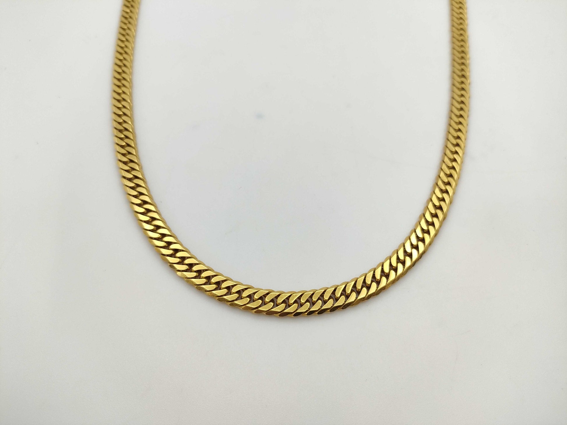 6-sided double 18K gold 18k gold necklace 50.9g