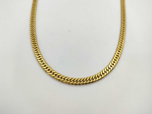 6-sided double 18K gold 18k gold necklace 50.9g