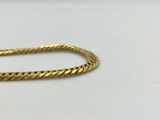 6-sided double 18K gold 18k gold necklace 50.9g