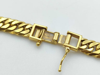 6-sided double 18K gold 18k gold necklace 50.9g