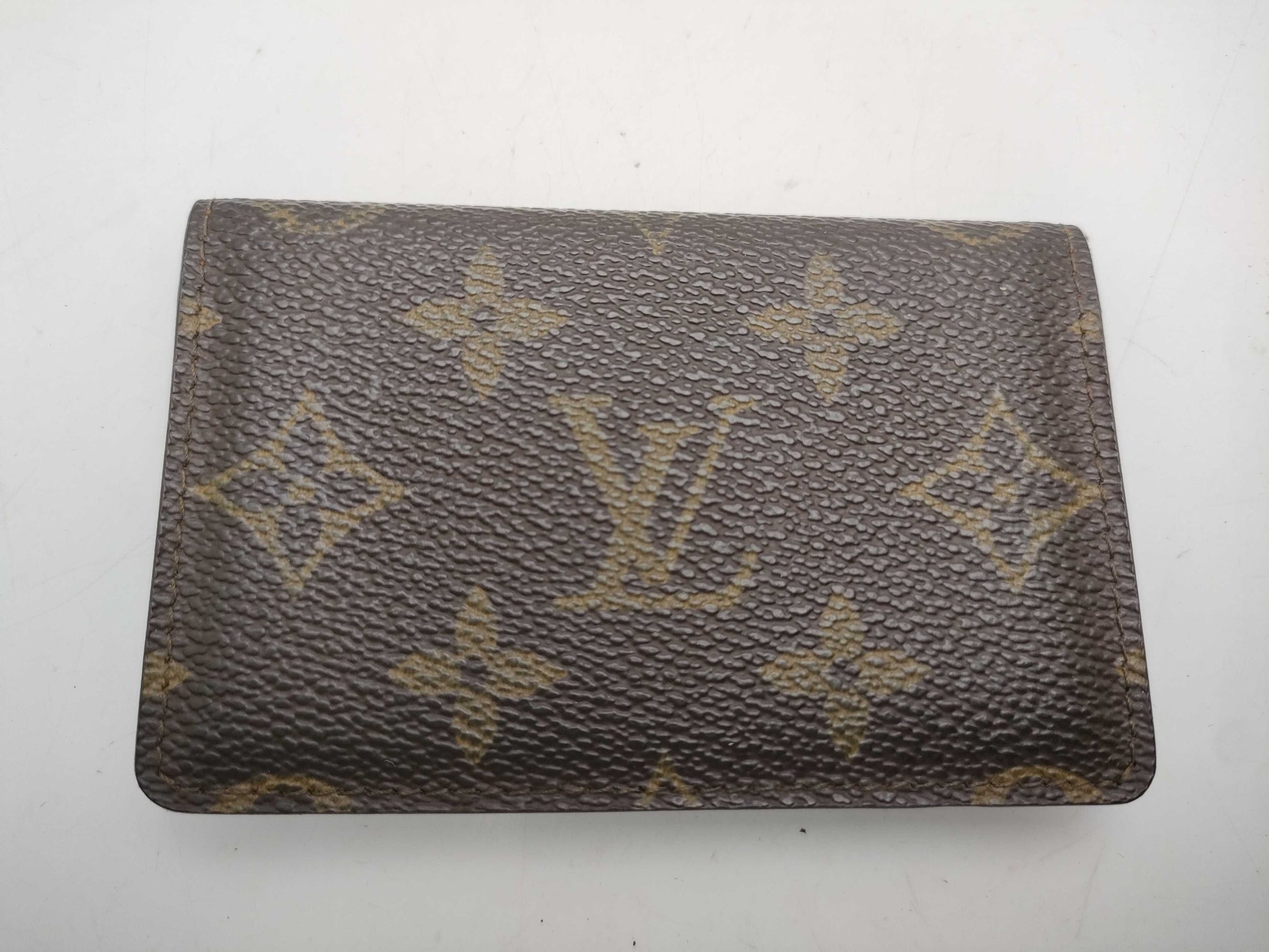 LOUIS VUITTON Monogram Bifold Business Card Case, Made in 1989, Card Case, Pass Case, Business Card Case
