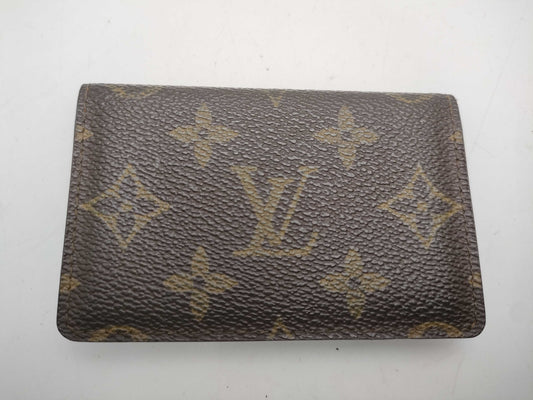 LOUIS VUITTON Monogram Bifold Business Card Case, Made in 1989, Card Case, Pass Case, Business Card Case