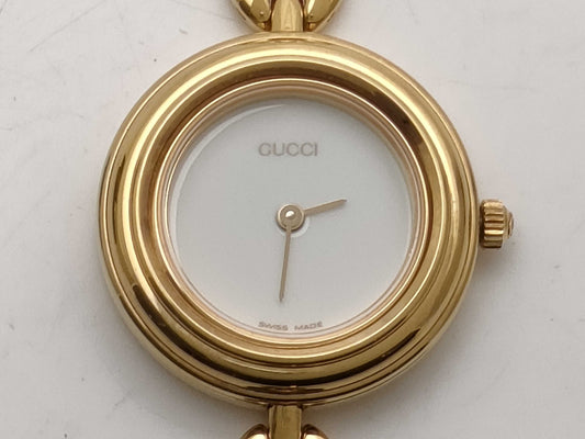 GUCCI Gucci Change Bezel 11/12 White Dial Women's Watch